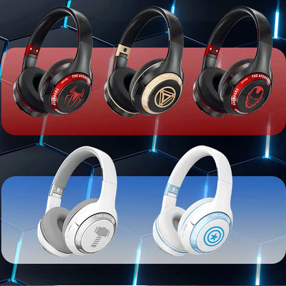 Marvel Spider-Man Bluetooth Headphones, Foldable, Noise Cancelling, HIFI Stereo Gaming Headset