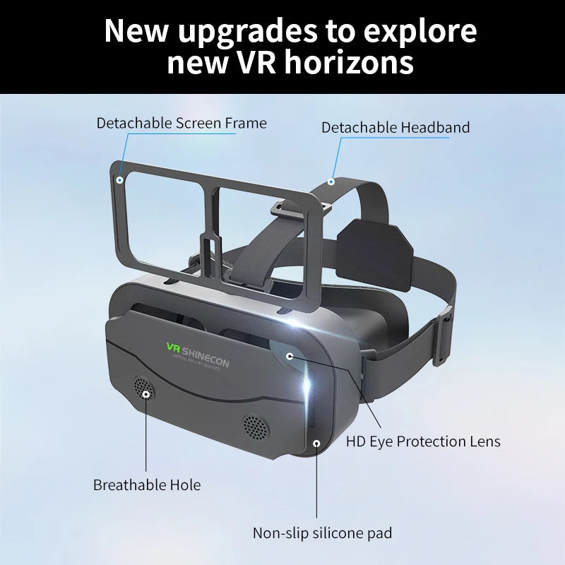 VR Glasses, 3D Virtual Reality Headset, Smart Goggles for Smartphones & Gaming