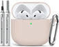 AirPods 4 Case Cover (2024) with Cleaner Kit, Soft Silicone, Protective Case for Women