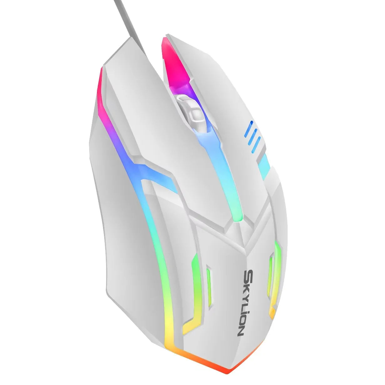 F1 Wired Mouse, 3 Keys, Colorful Lighting, Gaming & Office for Windows & macOS