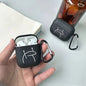 Stylish Black Clear Case for AirPods 4/2/3/Pro, Gift for Boyfriend, Earphone Cover