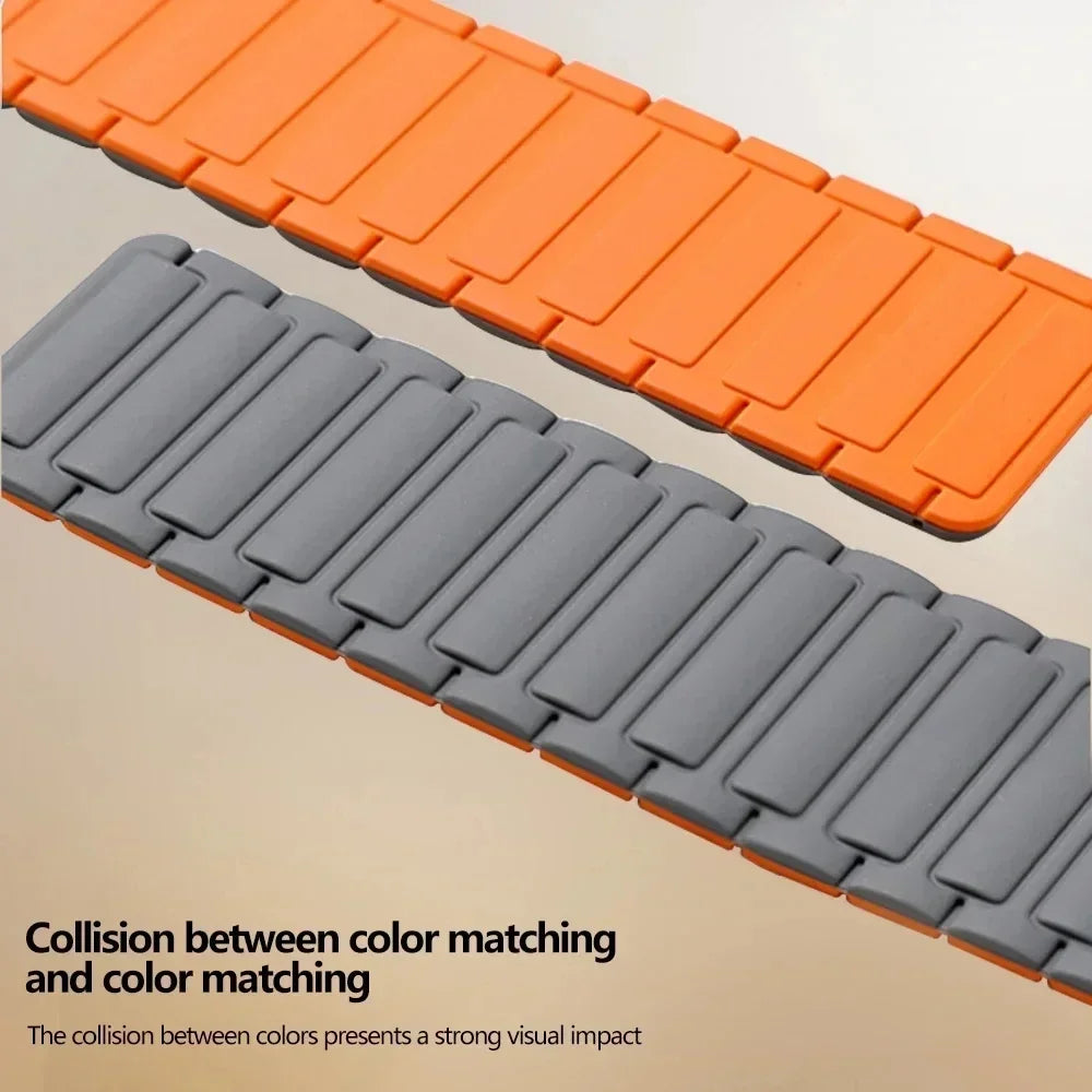 Magnetic Silicone Loop for Apple Watch Bands (38mm-49mm)