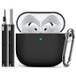 AirPods 4 Case Cover (2024) with Cleaner Kit, Soft Silicone, Protective Case for Women