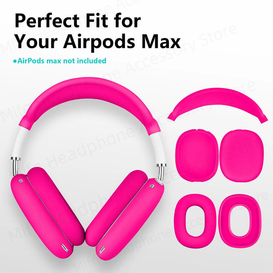 3-in-1 Headset Protector for AirPods Max, Soft Silicone, Scratch-Resistant Case