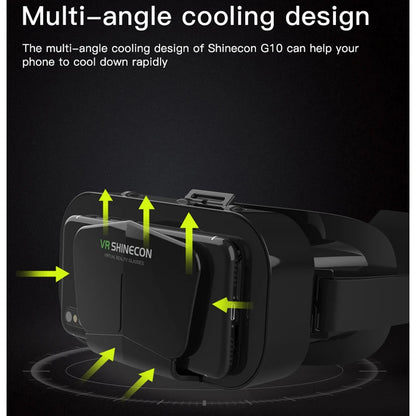 Shinecon VR Glasses, 3D Virtual Reality Headset with Controller for Smartphone