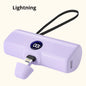 Portable Fast Charge Power Bank with Built-in Cable for iPhone & Samsung