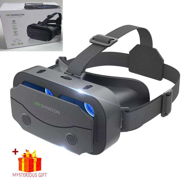 Shinecon VR Glasses, 3D Virtual Reality Headset with Controller for Smartphone