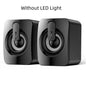 PC Speakers, HIFI Stereo with Microphone, USB Wired, LED Light for Desktop