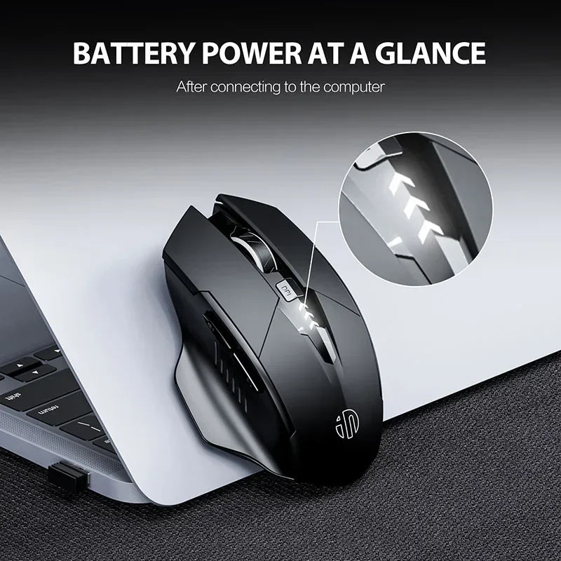 INPHIC F1 2.4G Wireless Rechargeable Silent Mouse (Ergonomic)