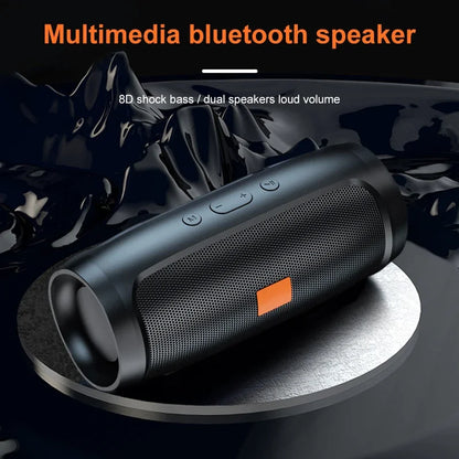 TF USB Bluetooth Speaker, Dual Stereo, Outdoor, FM Voice Broadcast, Portable Subwoofer