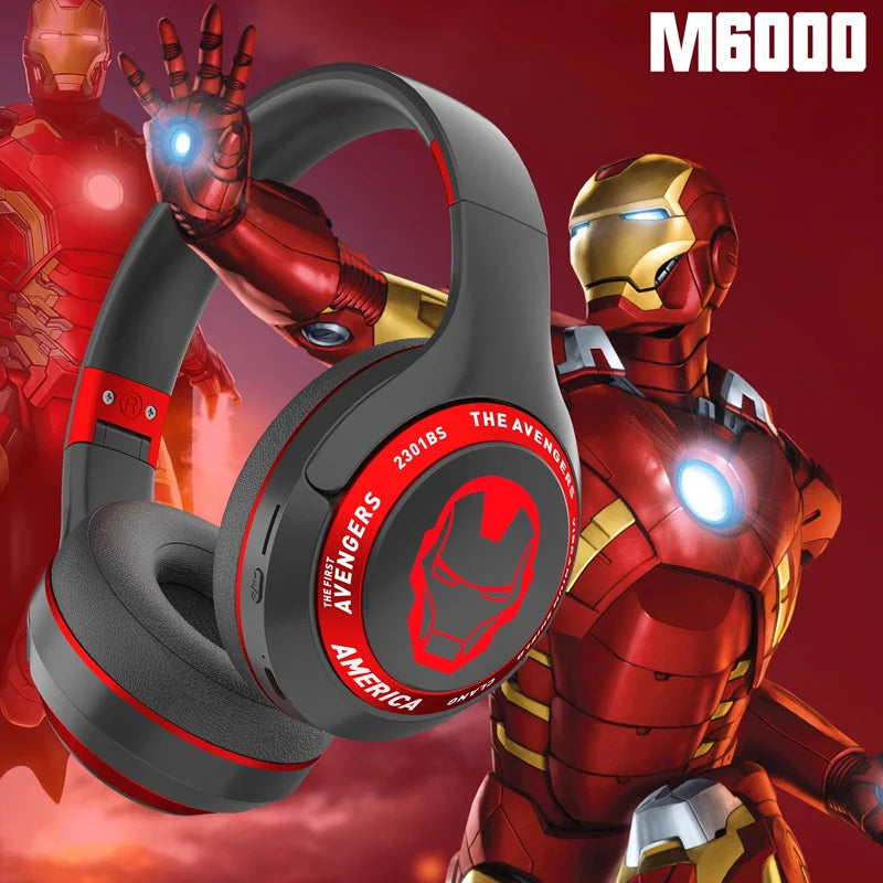 Marvel Spider-Man Bluetooth Headphones, Foldable, Noise Cancelling, HIFI Stereo Gaming Headset