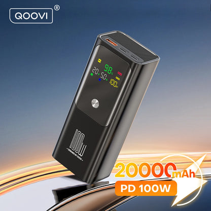 QOOVI PD 100W Power Bank 20000mAh, Fast Charging for Laptop & Phones