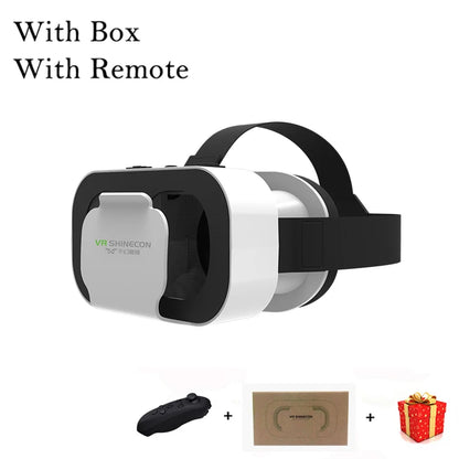 Shinecon VR Glasses, 3D Virtual Reality Headset with Controller for Smartphone