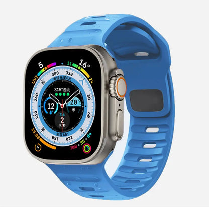 Soft Silicone Sport Strap for Apple Watch (38mm-49mm)