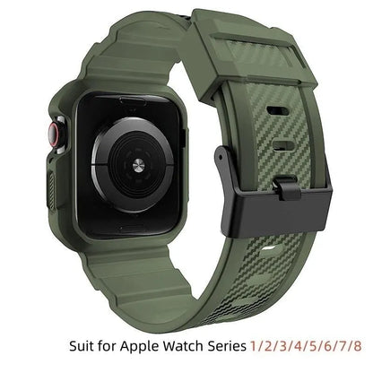 Rugged Sport Strap & Bumper Case for Apple Watch (40mm-49mm)