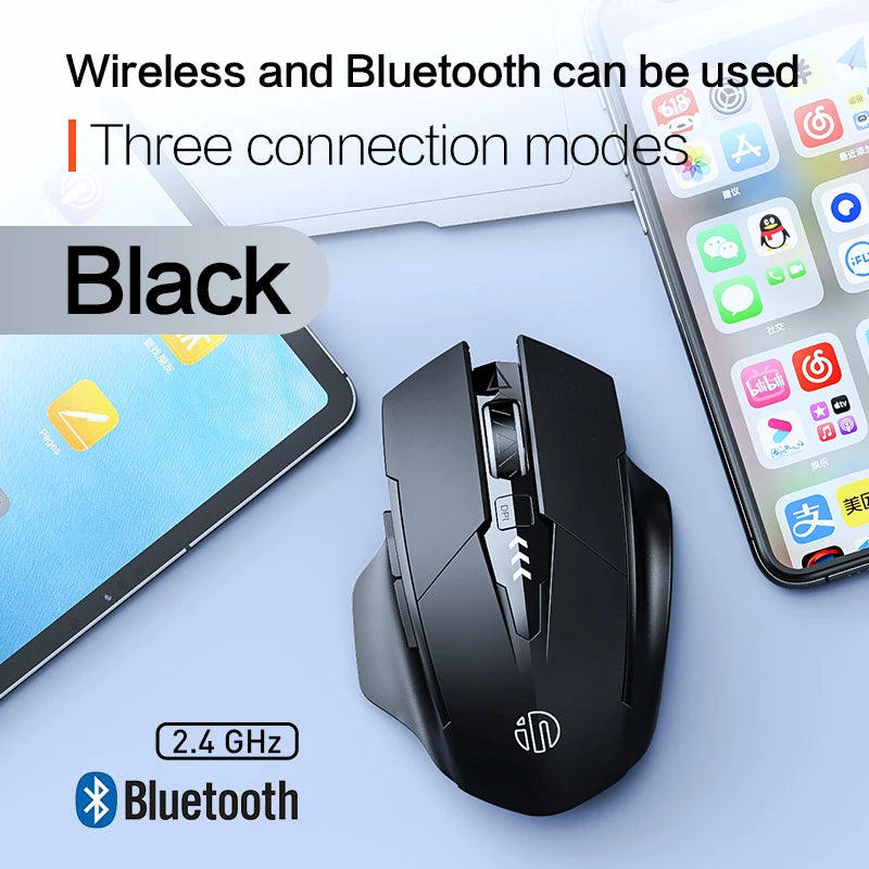 INPHIC F1 2.4G Wireless Rechargeable Silent Mouse (Ergonomic)