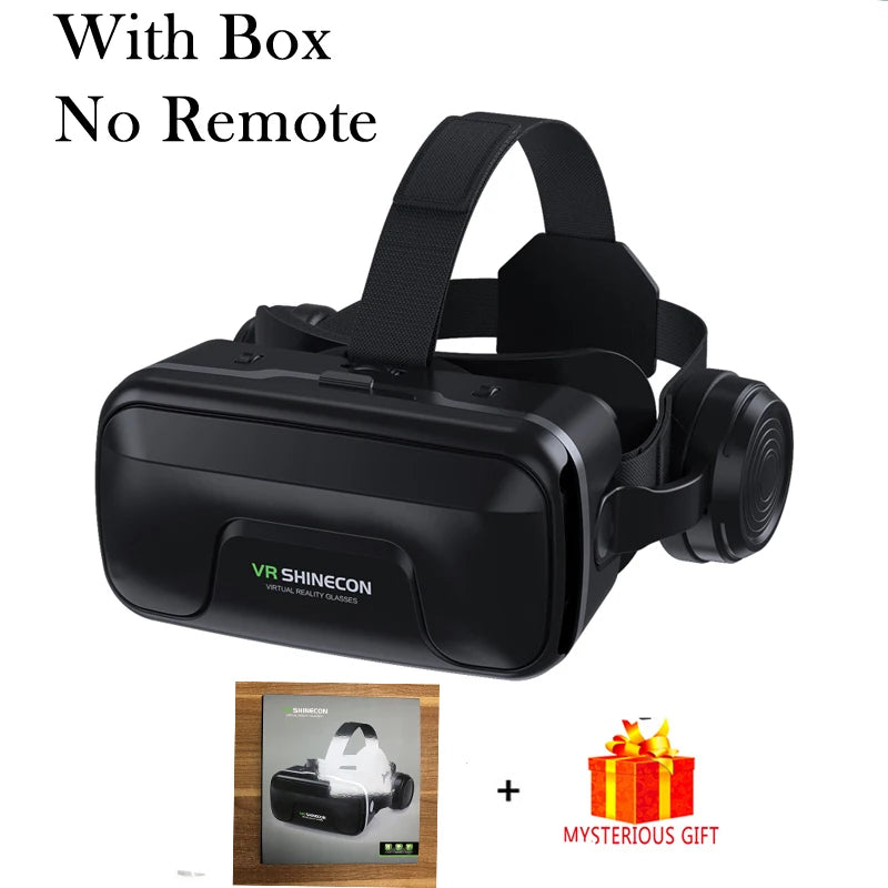 Shinecon VR Glasses, 3D Virtual Reality Headset with Controller for Smartphone