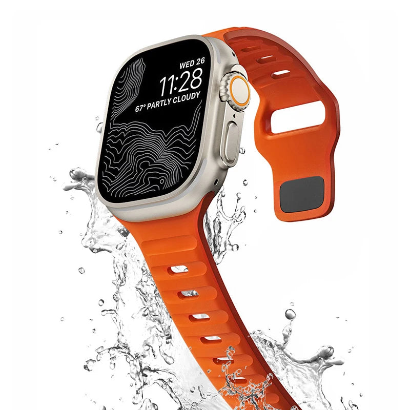 Soft Silicone Sport Strap for Apple Watch (38mm-49mm)