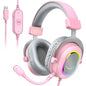 FIFINE RGB Gaming Headset, 7.1 Surround Sound, Over-Ear, MIC