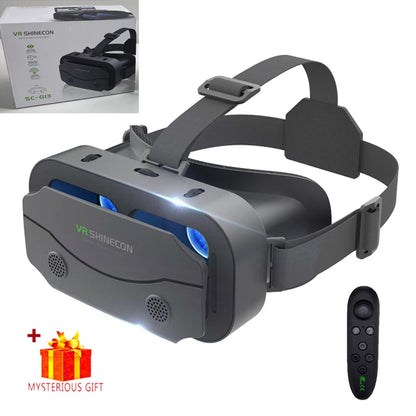 Shinecon VR Glasses, 3D Virtual Reality Headset with Controller for Smartphone