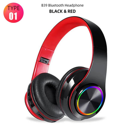 B39 Wireless Headset, Over-Ear, HiFi Stereo, Foldable, Gaming & Travel Headphones