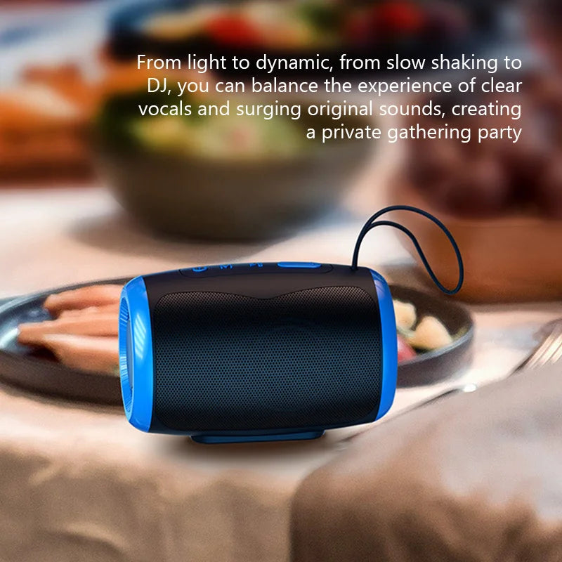 TSN-1 Portable Bluetooth Speaker, 5.3 Stereo, Waterproof, FM/USB/Aux