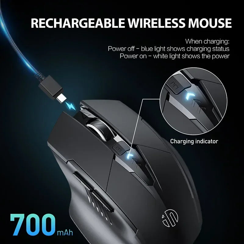 INPHIC F1 2.4G Wireless Rechargeable Silent Mouse (Ergonomic)