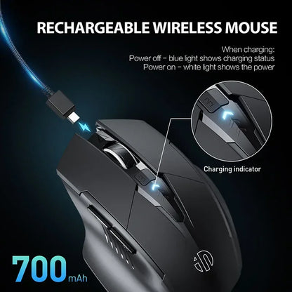 INPHIC F1 2.4G Wireless Rechargeable Silent Mouse (Ergonomic)