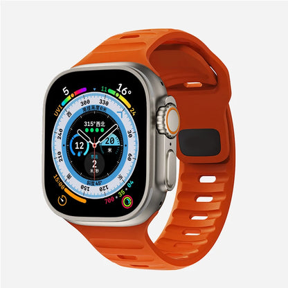 Soft Silicone Sport Strap for Apple Watch (38mm-49mm)