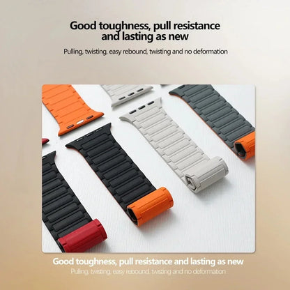 Magnetic Silicone Loop for Apple Watch Bands (38mm-49mm)