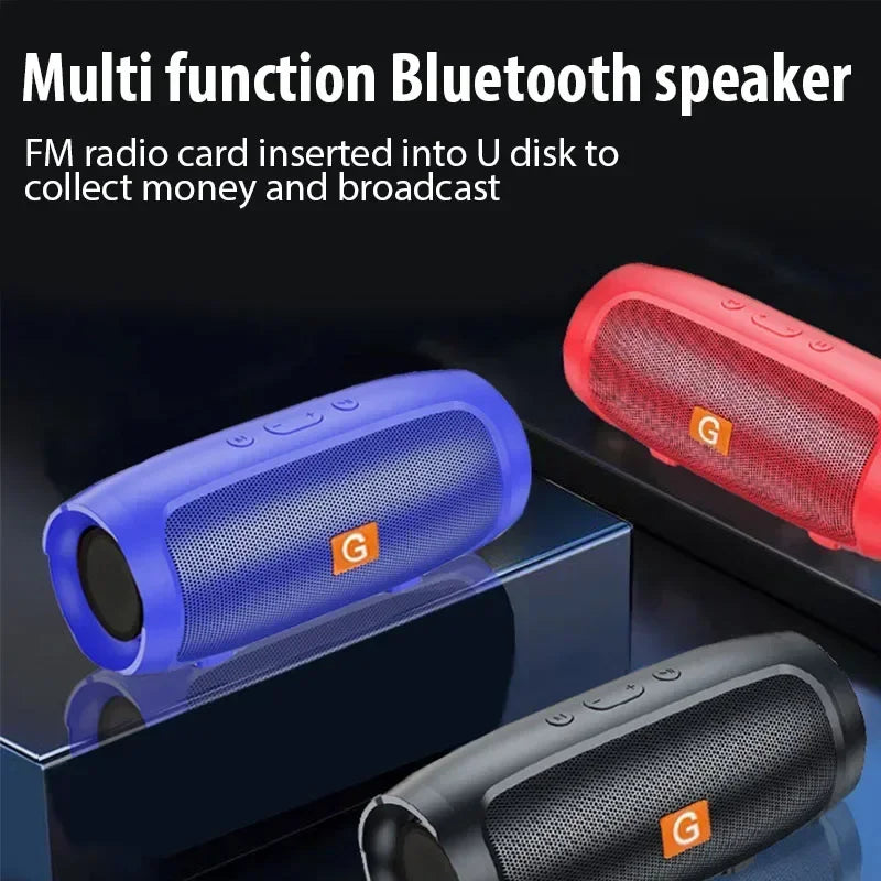 Portable Bluetooth Subwoofer Speaker, Waterproof, FM Radio, TF Card