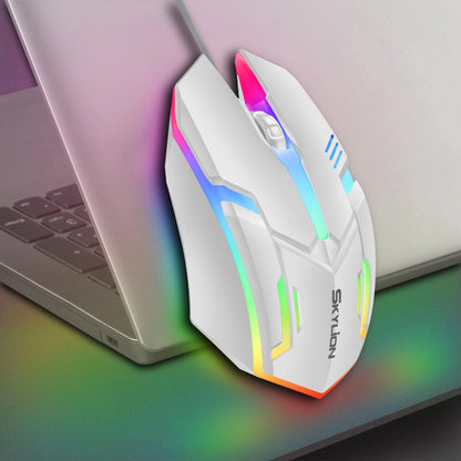 F1 Wired Mouse, 3 Keys, Colorful Lighting, Gaming & Office for Windows & macOS