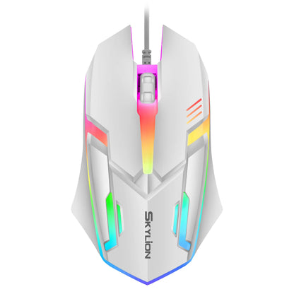 F1 Wired Mouse, 3 Keys, Colorful Lighting, Gaming & Office for Windows & macOS