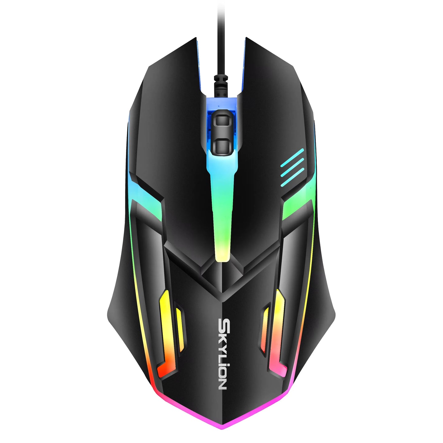 F1 Wired Mouse, 3 Keys, Colorful Lighting, Gaming & Office for Windows & macOS