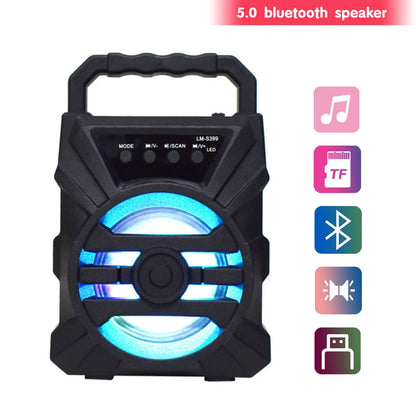 500mAh Bluetooth Karaoke Speaker with Subwoofer & TF/USB