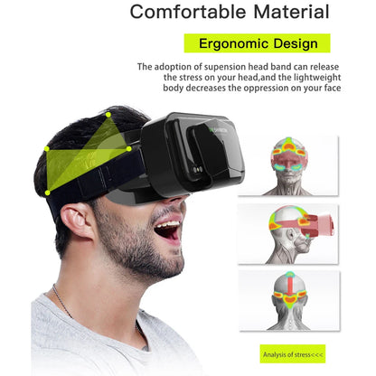 Shinecon VR Glasses, 3D Virtual Reality Headset with Controller for Smartphone