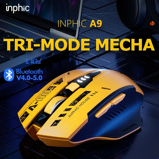 INPHIC A9 Wireless Bluetooth Silent Mouse, 5-Level DPI Adjustable