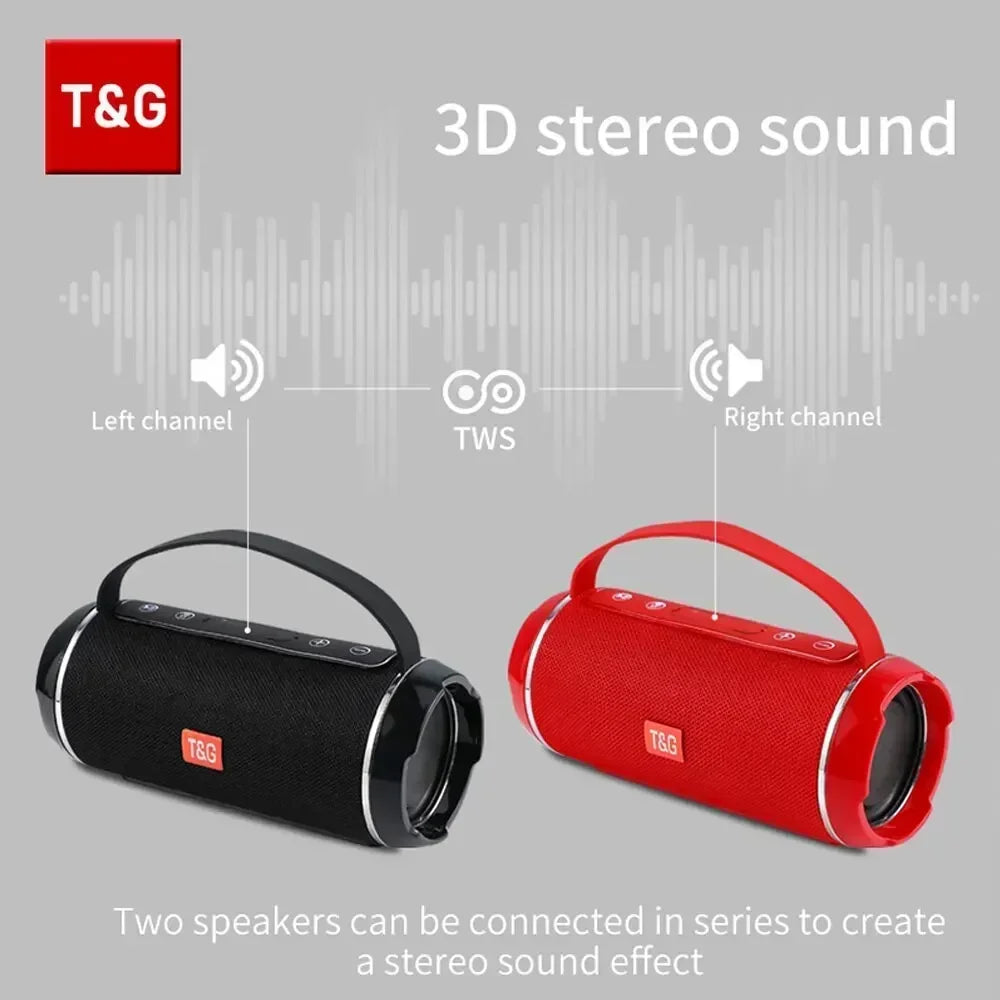 TF USB Bluetooth Speaker, Dual Stereo, Outdoor, Portable Subwoofer, FM